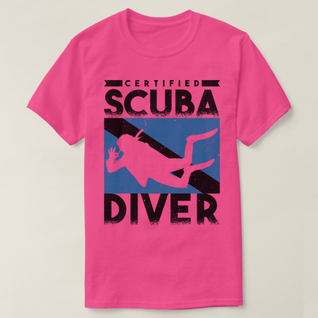Camiseta Scuba Diver Certificado Scuba Diver 1 (Frente do Design)