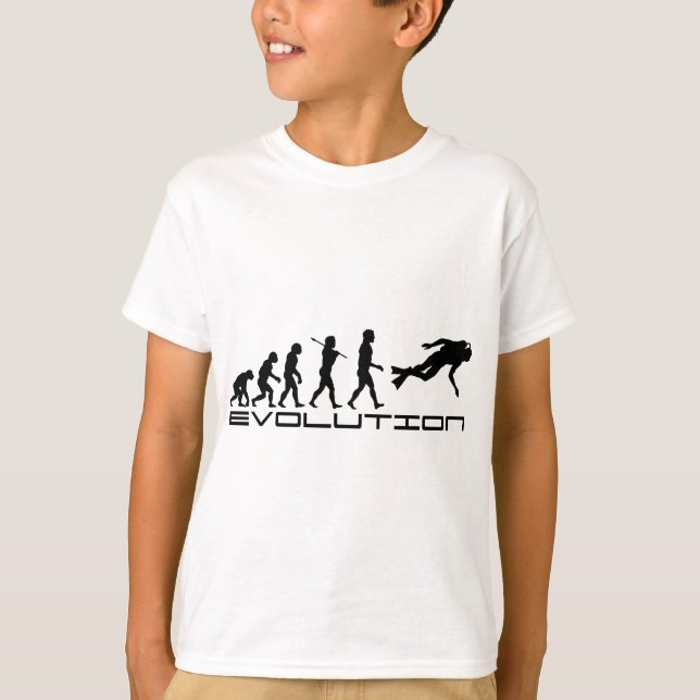 Camiseta Scuba Diver Diving Water Sport Evolution Art (Frente)