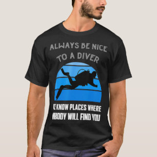 Camiseta Scuba Diver Engraçado Citação de Amor Mergulho Hum