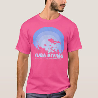 Camiseta Scuba Diver O Céu Não É O Limiar Scuba Merging
