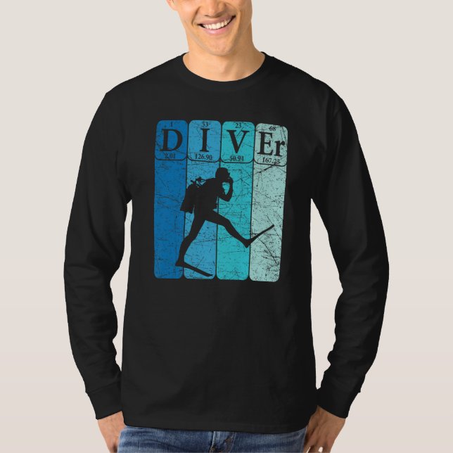 Camiseta Scuba Diver Periodic Table Elements Scuba Diving R (Frente)