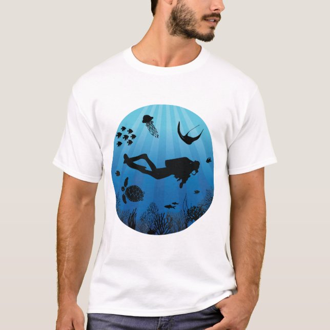 Camiseta Scuba Diver Sealife Underwater (Frente)