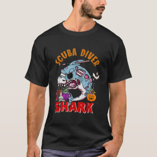 Camiseta Scuba Diver Shark Halloween Horror Zombie Lo