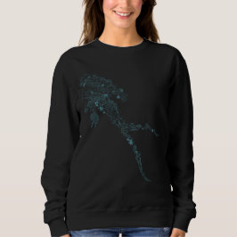 Camiseta Scuba diver silhouette in blue marine life design