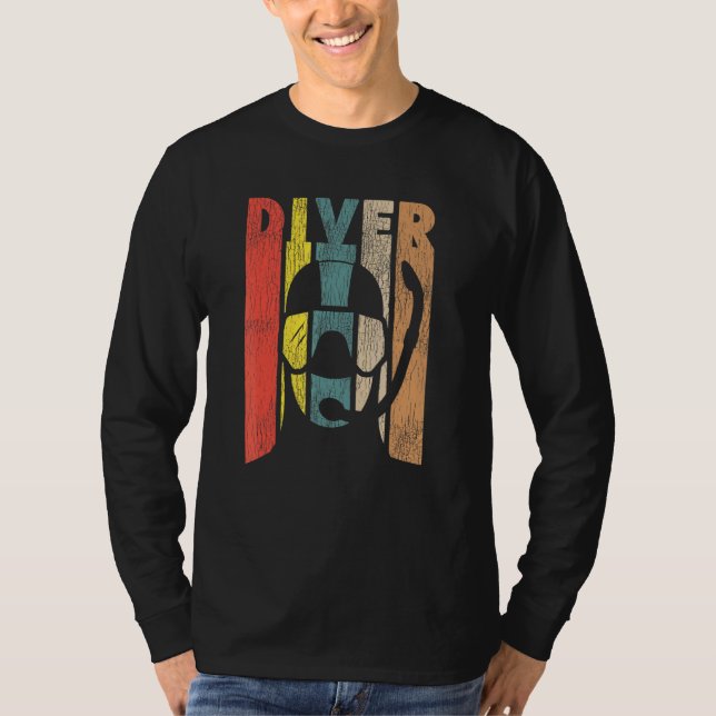 Camiseta Scuba Diver Vintage Retro (Frente)