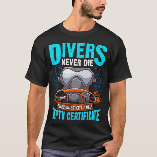 Camiseta Scuba Divers Nunca Morre Divemaster PADI