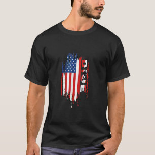 Camiseta Scuba Diving America Flag Snorkeling Team Dive