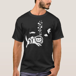 Camiseta Scuba Diving Cat Snorkeling