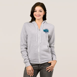 Camiseta Scuba Diving Cheio-zip-Hoodie, de uso feminino