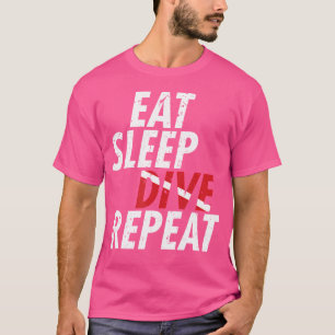 Camiseta Scuba Diving Coma Repetição da Unidade de Sono