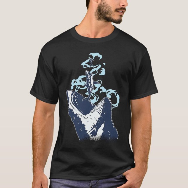 Camiseta Scuba Diving Diver Shark Megalodon (Frente)
