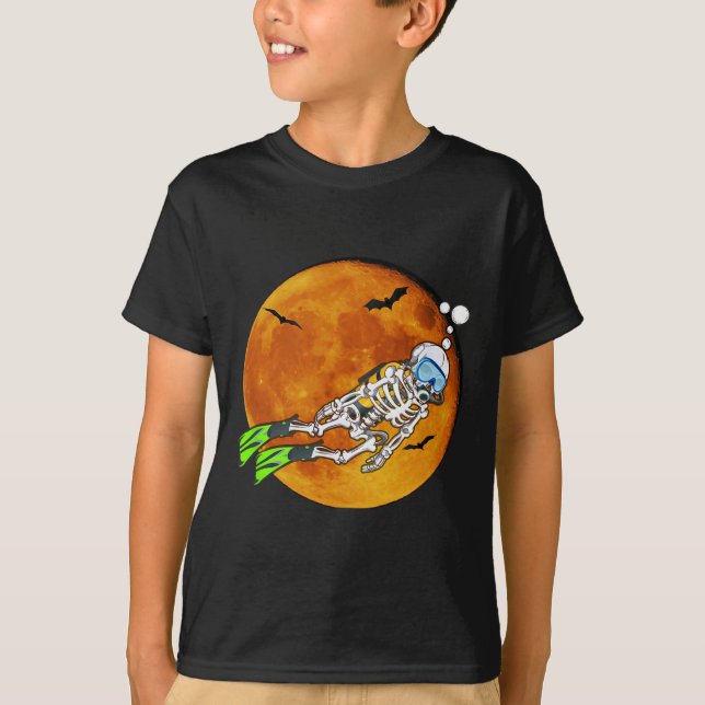 Camiseta Scuba Diving Halloween Scuba Diver (Frente)