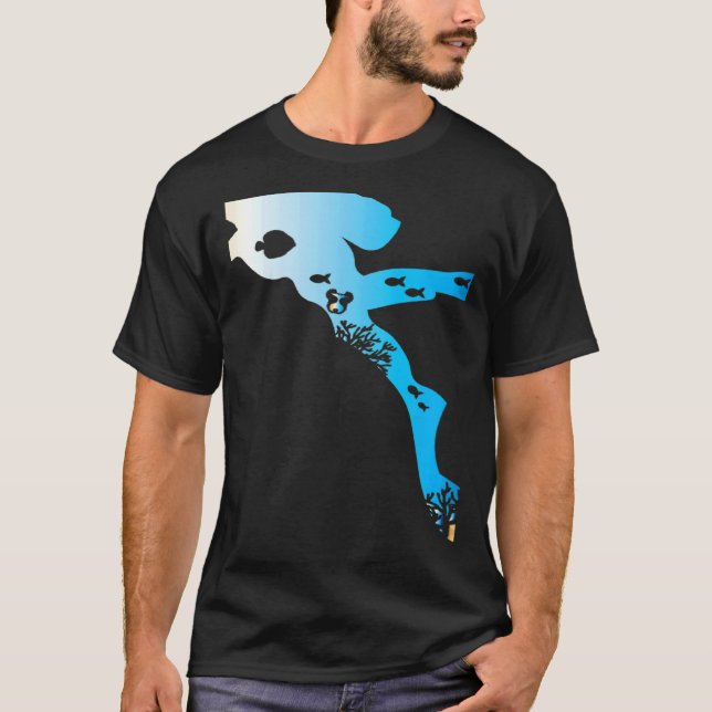 Camiseta Scuba Diving Marine Diver Aquatic Ocean Dive Reefs (Frente)