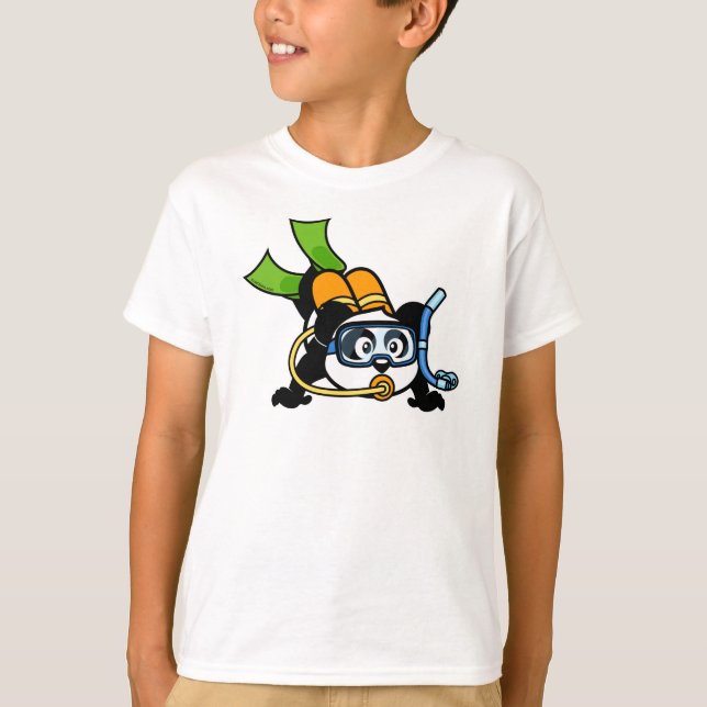Camiseta Scuba Diving Panda (Frente)