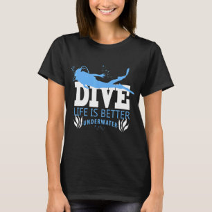 Camiseta Scuba Diving Snorkeling Freedivers Ama a Vida Unid