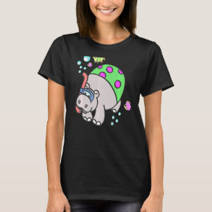 Camiseta Scuba Diving Snorkeling Hippo Colorful Fishes Free