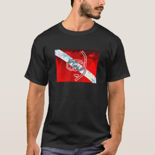 Camiseta Scuba Merge Flag Snorkel Dive Scuba Diver Sn