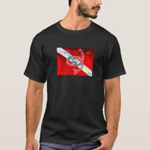 Camiseta Scuba Merge Flag Snorkel Dive Scuba Diver Sn