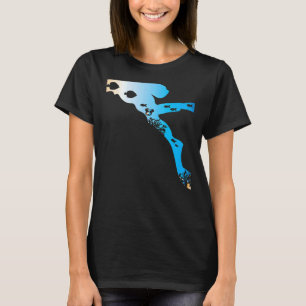 Camiseta Scuba Merge Marinho Mergulhador Mergulhador Recife