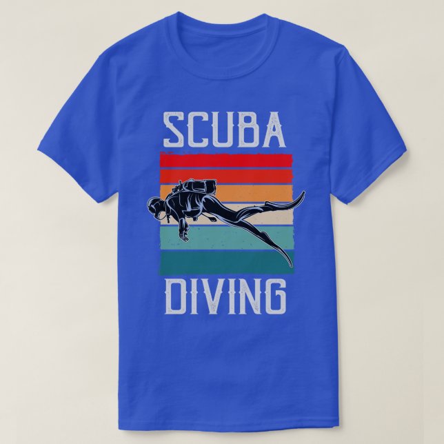 Camiseta Scuba Merging Diver Snorkeling Vintage (Frente do Design)