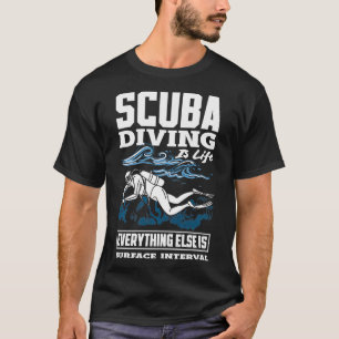 Camiseta Scuba Merging É A Vida Tudo O Mais É Superfície Em