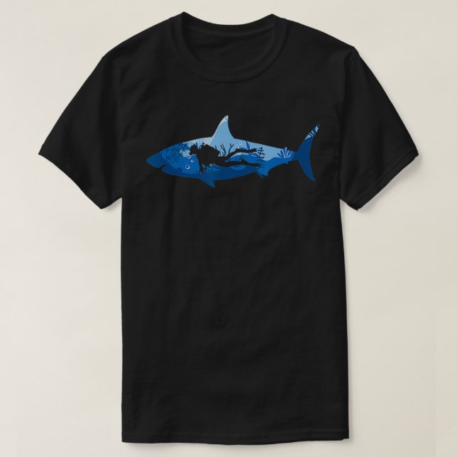 Camiseta Scuba Merging Ocean Explore Dive Diver (Frente do Design)