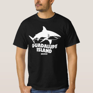 Camiseta Scuba Mergulhando Com Tubarões Ilha Guadalupe