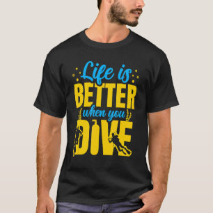 Camiseta Scuba Mergulhe Vida Profunda Mergulho no Mar Profu