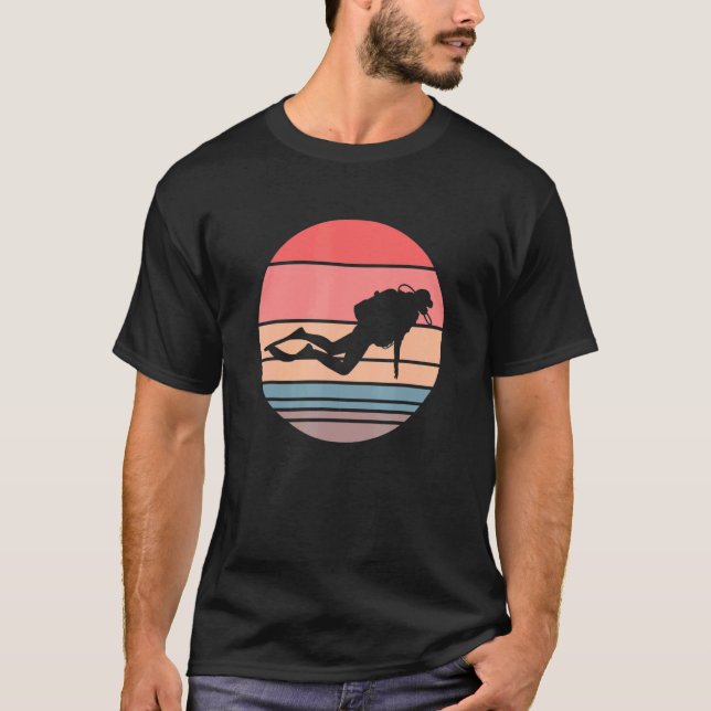 Camiseta Scuba Retro Sunset Scuba Merging (Frente)