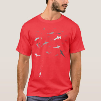 Camiseta ScubaDiving BaleiaObservando TubarãoMergulhandoSno