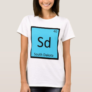 Camiseta Sd - Tabela Periódica de Química de Dakota do Sul
