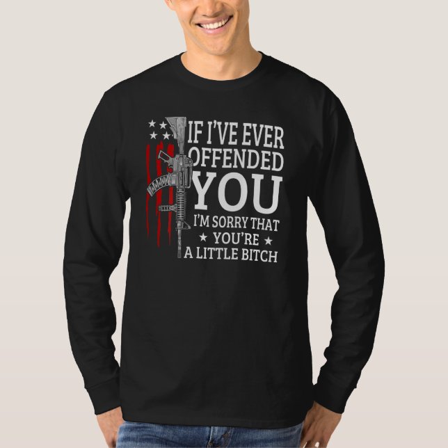 Camiseta Se Alguma Vez Te Ofendi Eu Sinto Muito Design De V (Frente)