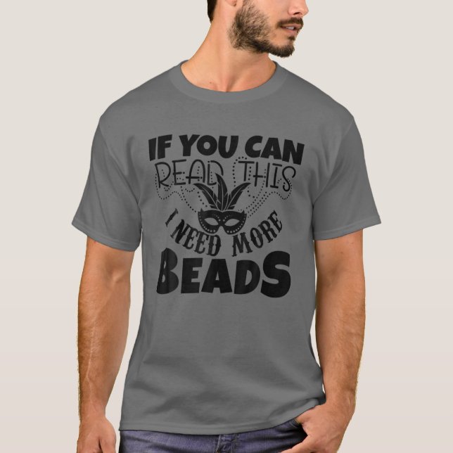 Camiseta Se Consegues Ler Isto Preciso De Mais Miçangas Mar (Frente)