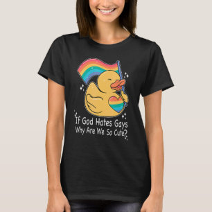 Camiseta Se Deus Odeia Gay Borrão Gay de Borracha Corta Org
