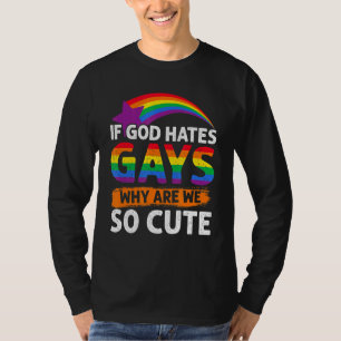 Camiseta Se Deus Odeia Gay Por Que Somos Tão Bonitos Gay Q 