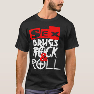 Camiseta Se e drogas e amigos do Rock and Roll