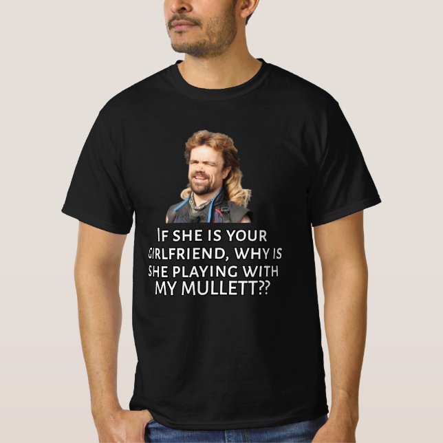 Camiseta SE ELA É A SUA NAMORADA, Mullet V2 (Frente)