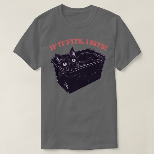 Camiseta Se Ele Ajustado, Eu Sento O Design Do Gatinho (Frente do Design)