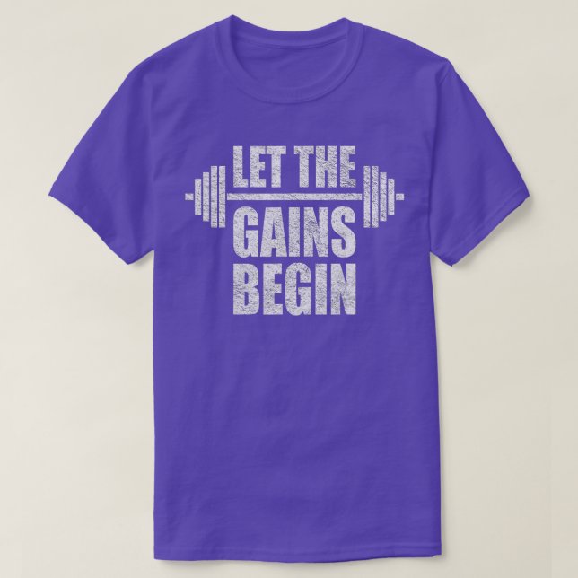 CAMISETA SE ELE GANHA COMEÇAR BARBELL WEIGH LEVANTANDO O GY (Frente do Design)