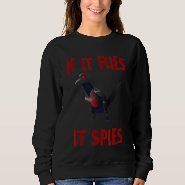 Camiseta Se Ele Voar, Espie A Teoria Da Conspiração Pássaro (Frente)