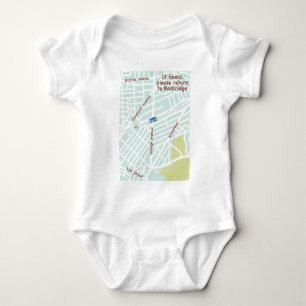 Camiseta Se encontrado, retorne por favor a Rockridge. Mapa
