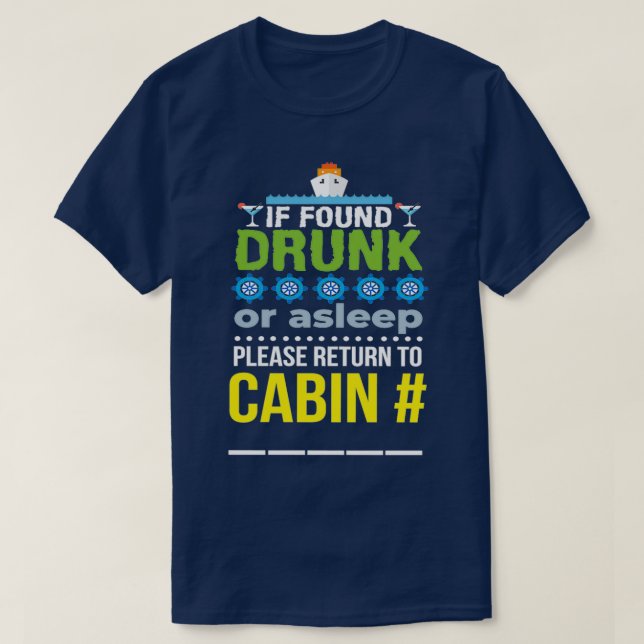 Camiseta se encontrar bebado ou dormir, por favor volte (Frente do Design)