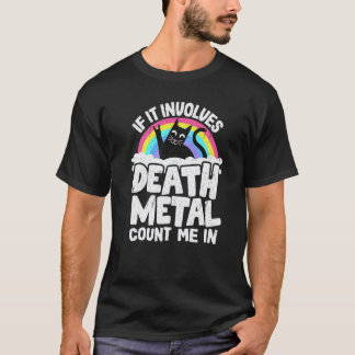 Camiseta Se Envolve Death Metal Me Inclua Cat Metal R