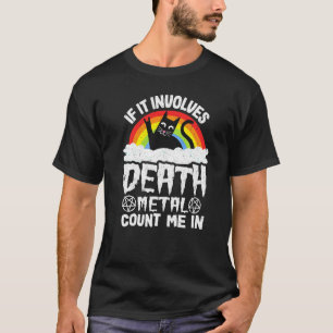 Camiseta Se Envolve Death Metal Me Inclua Cat Metal R