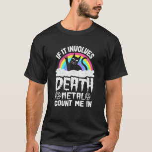 Camiseta Se Envolve Death Metal Me Inclua Cat Metal R