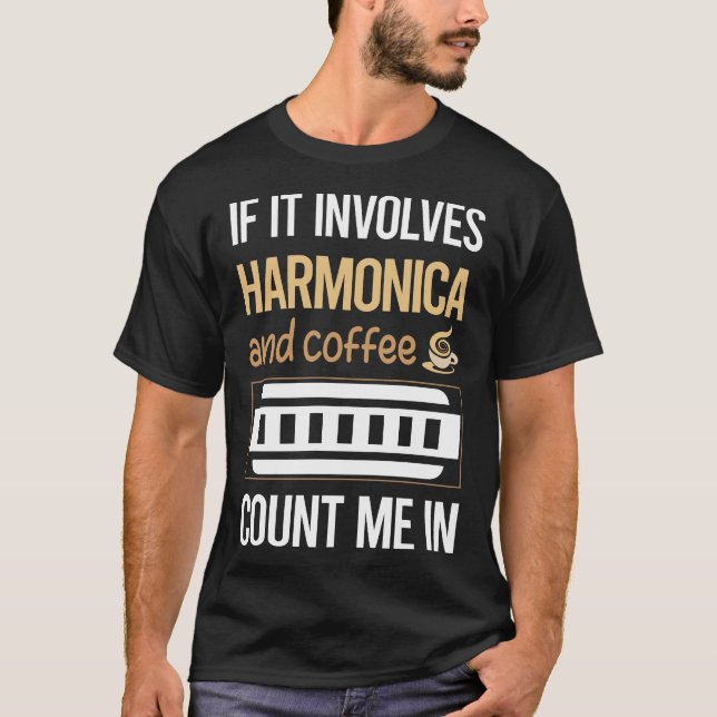 Camiseta Se Envolve Harmônica de Café Órgão Boca (Frente)