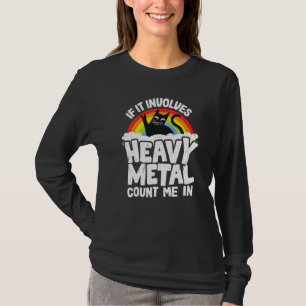 Camiseta Se Envolve Heavy Metal Me Inclua no Gato de Metal