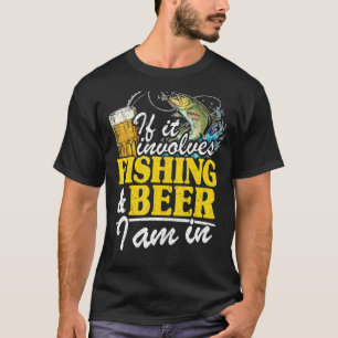 Camiseta Se Envolver A Pesca E A Cerveja, Estou No Pescador