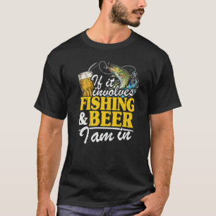 Camiseta Se Envolver A Pesca E A Cerveja, Estou No Pescador
