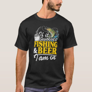 Camiseta Se Envolver A Pesca E A Cerveja, Estou No Pescador